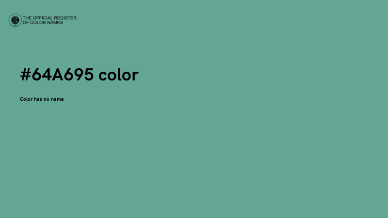 #64A695 color image