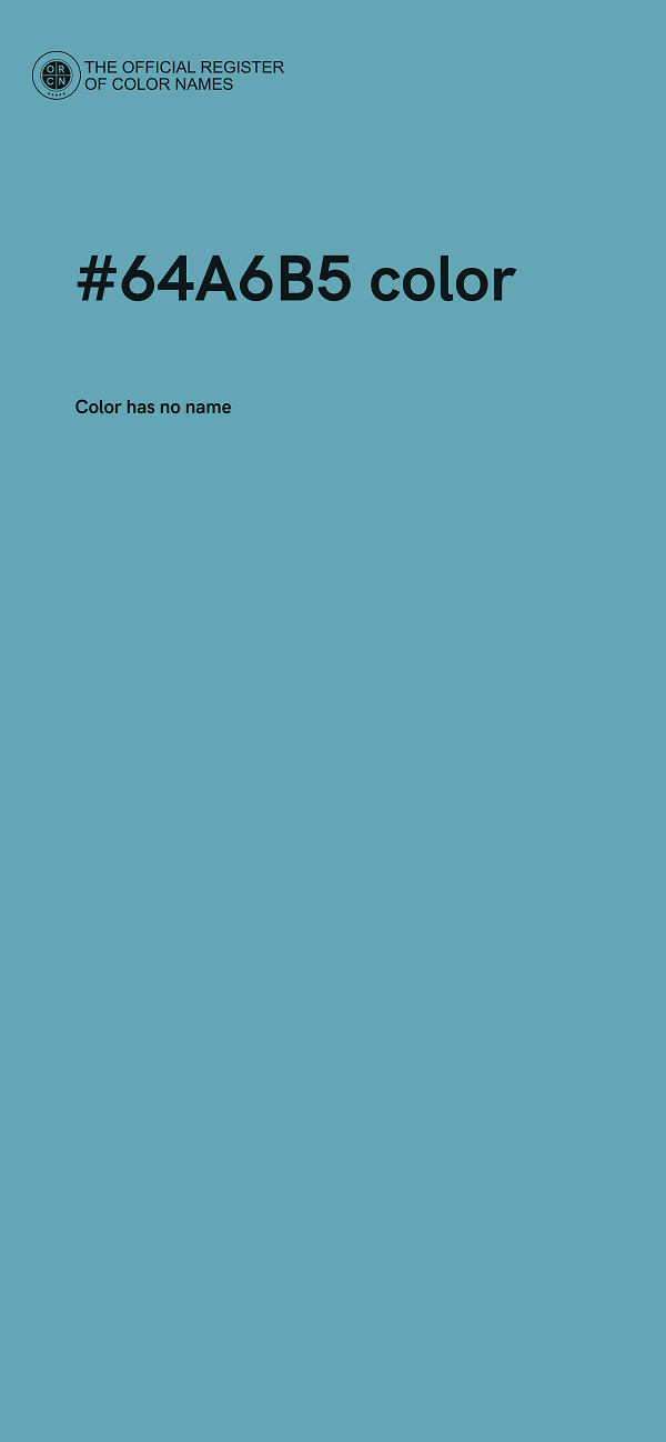 #64A6B5 color image