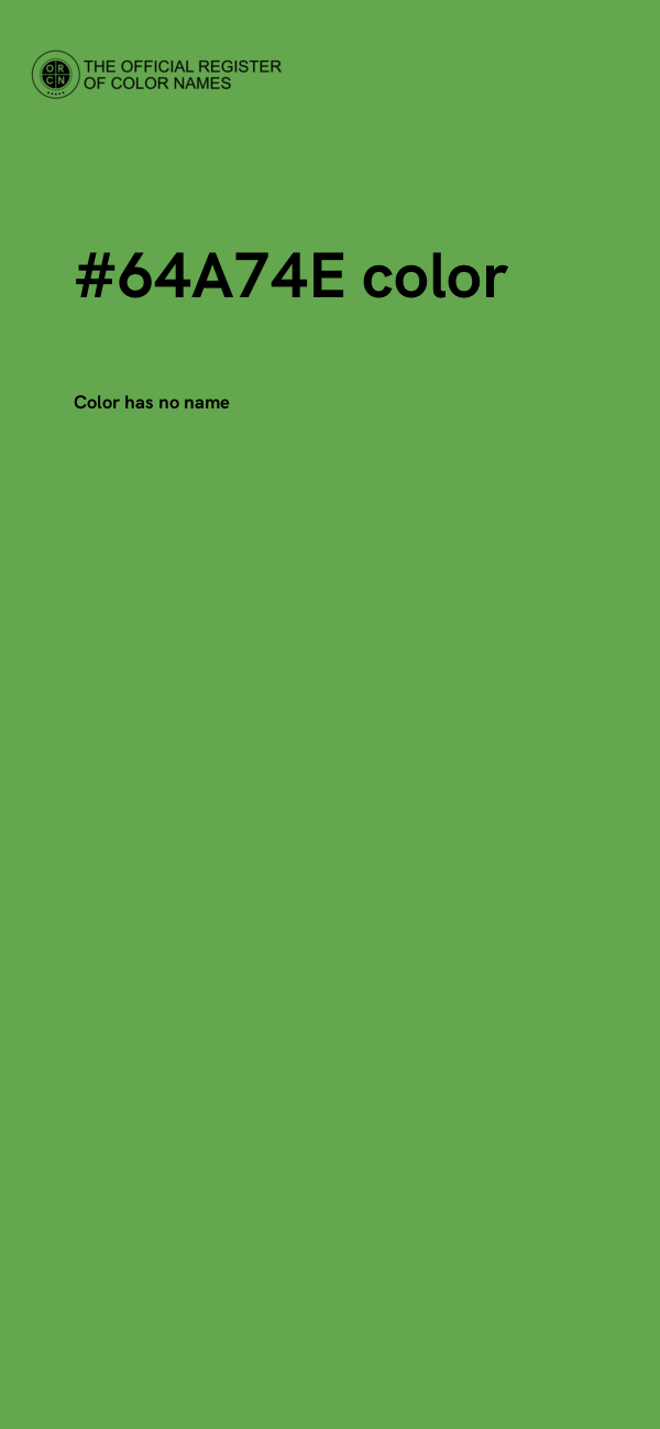 #64A74E color image