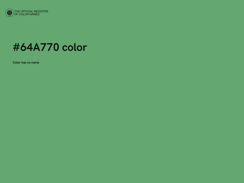#64A770 color image