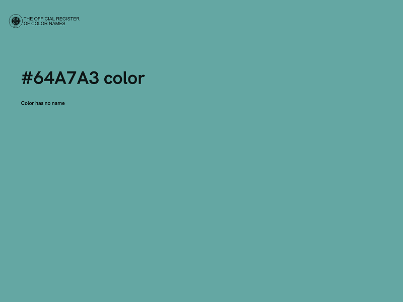 #64A7A3 color image