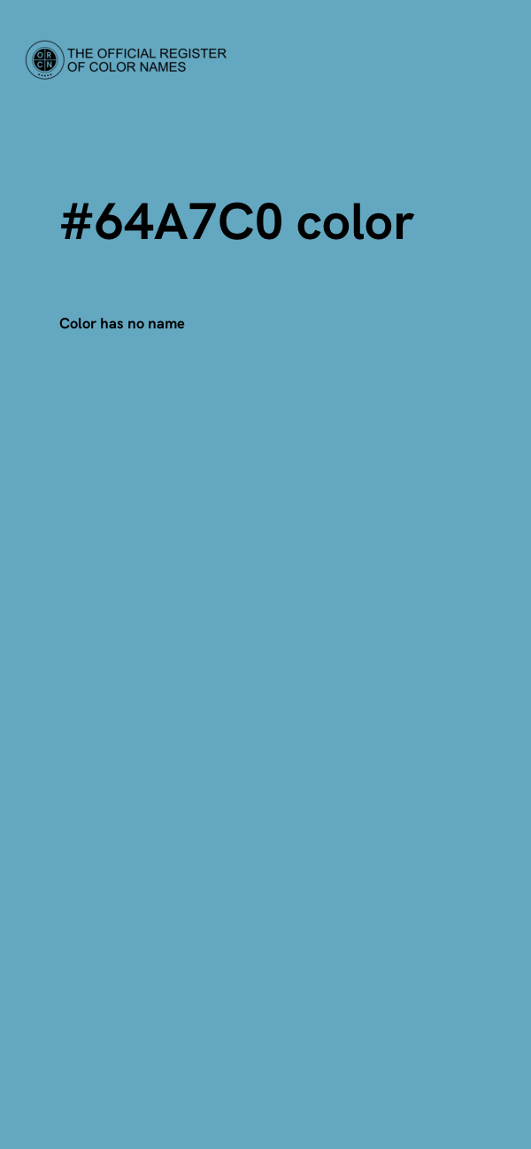 #64A7C0 color image