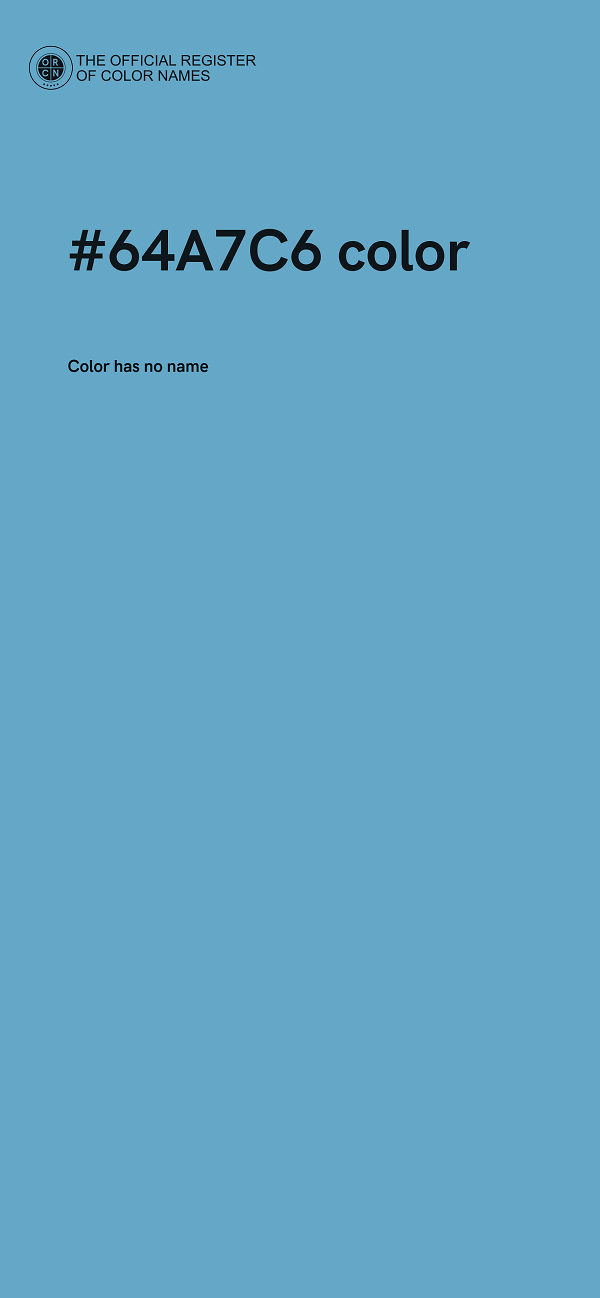 #64A7C6 color image
