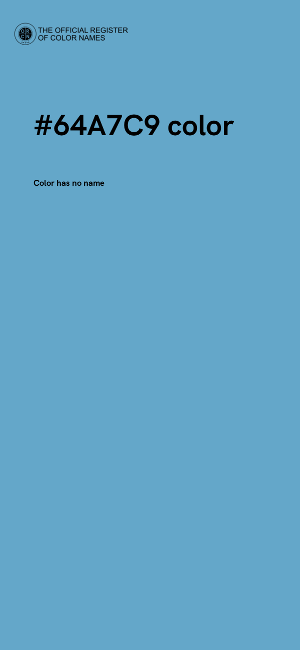 #64A7C9 color image