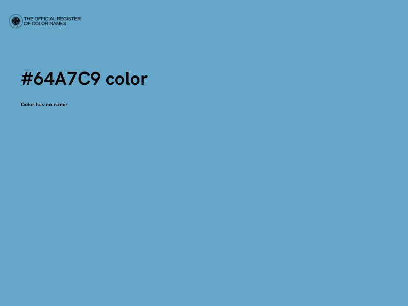 #64A7C9 color image