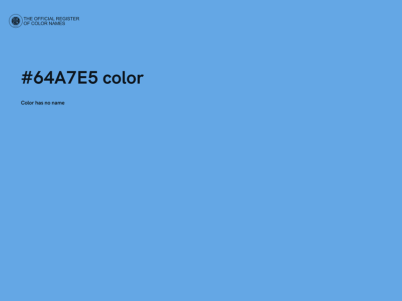 #64A7E5 color image