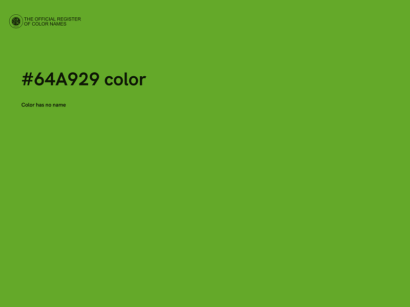 #64A929 color image