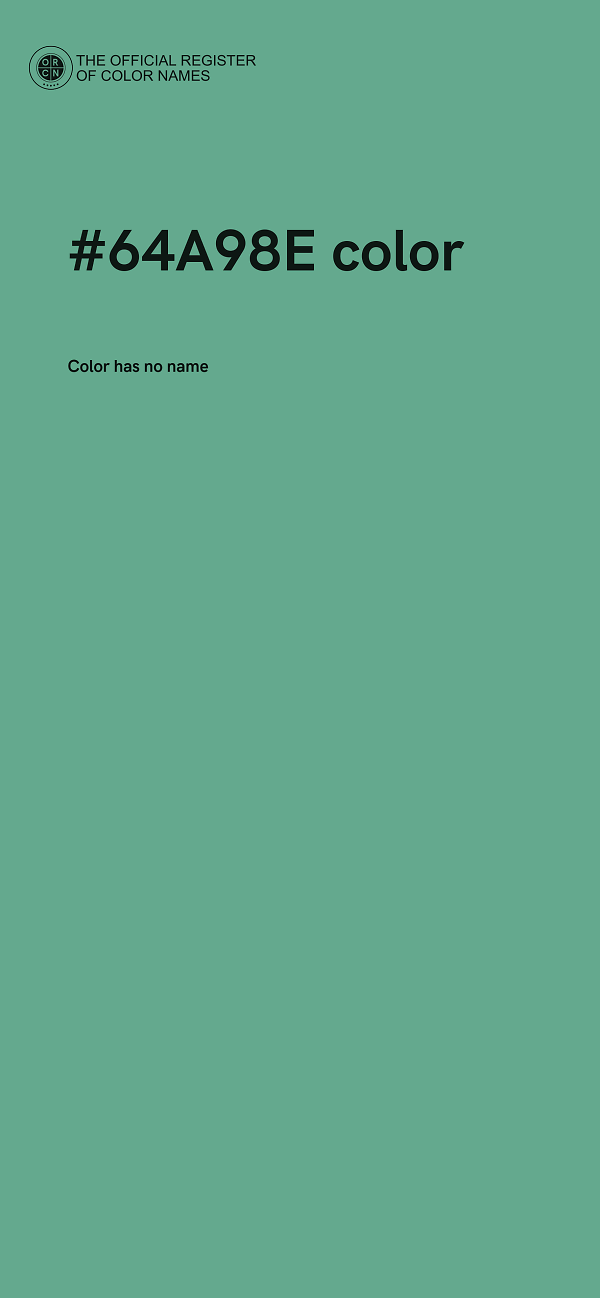 #64A98E color image