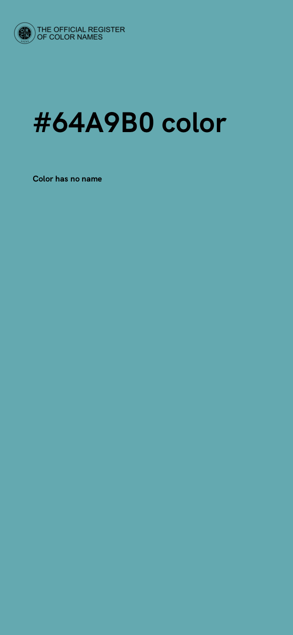 #64A9B0 color image