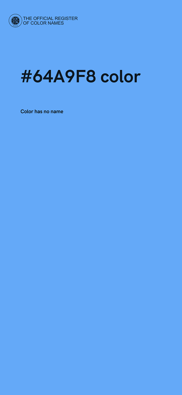 #64A9F8 color image