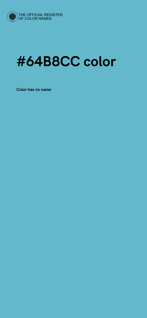 #64B8CC color image