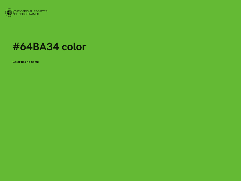 #64BA34 color image