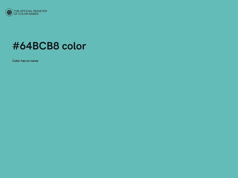 #64BCB8 color image