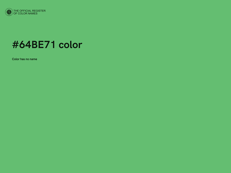 #64BE71 color image