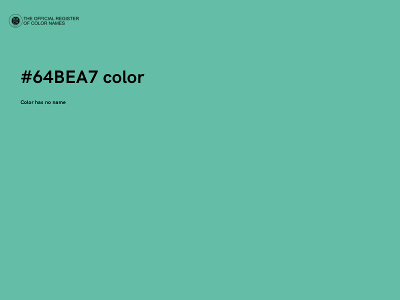 #64BEA7 color image
