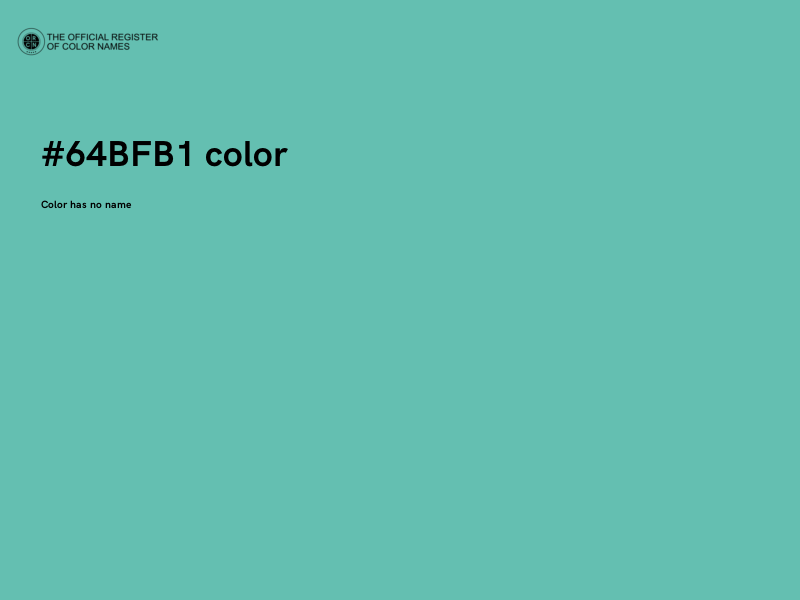 #64BFB1 color image