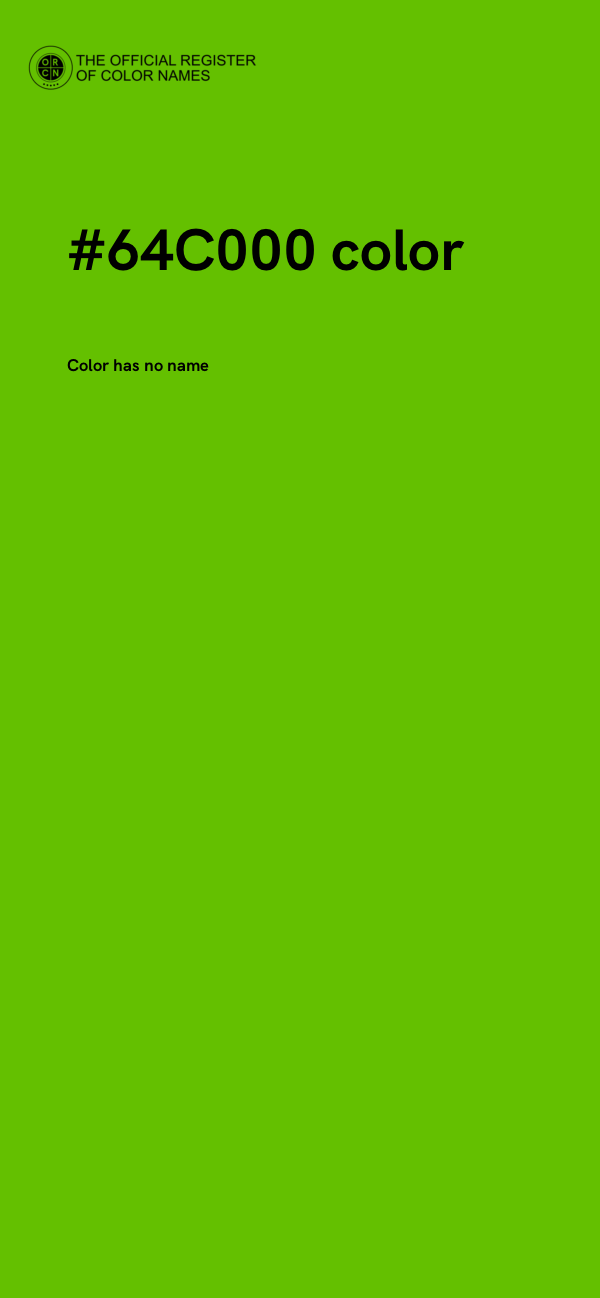 #64C000 color image