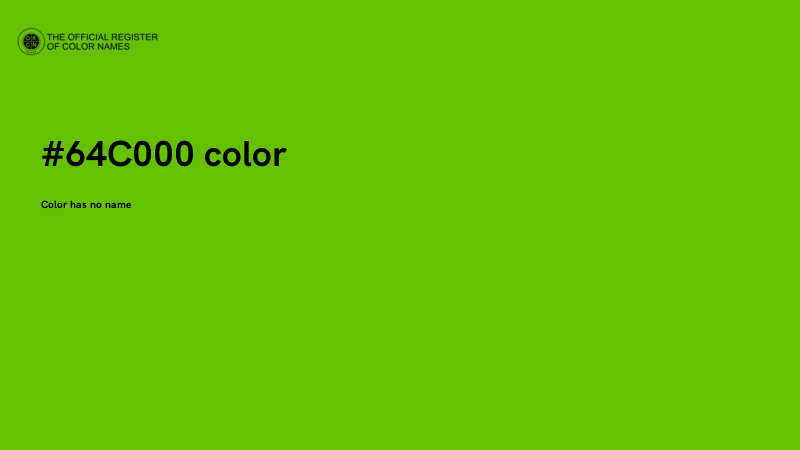 #64C000 color image