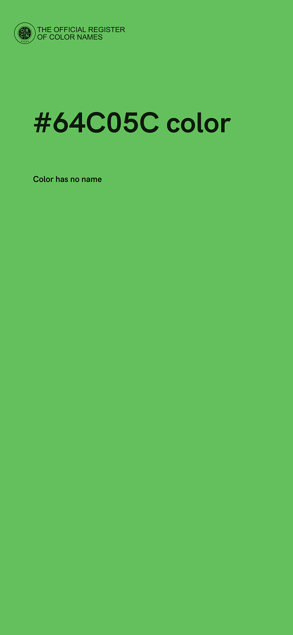 #64C05C color image