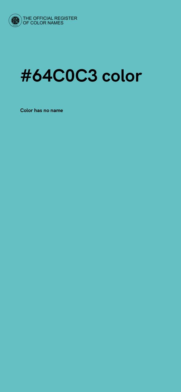 #64C0C3 color image