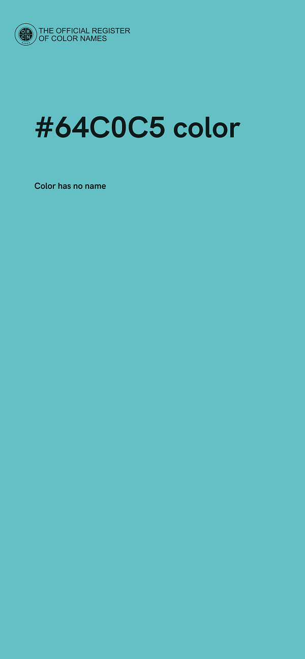 #64C0C5 color image