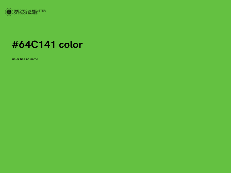 #64C141 color image