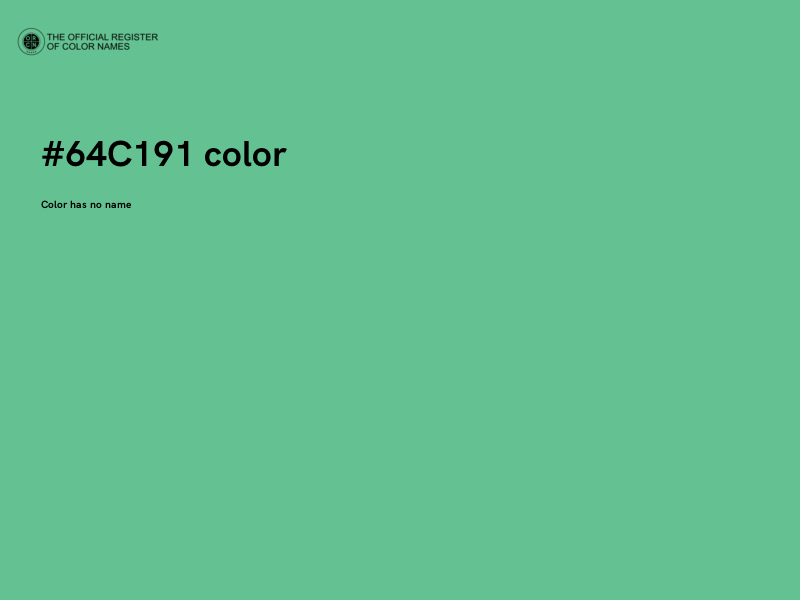 #64C191 color image