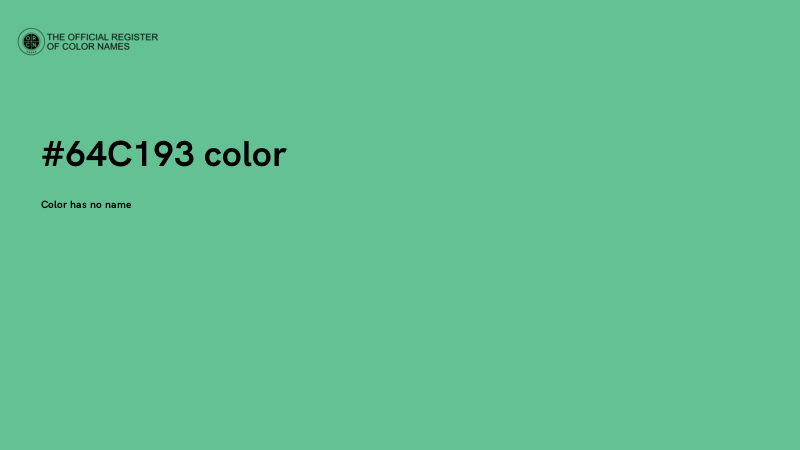 #64C193 color image