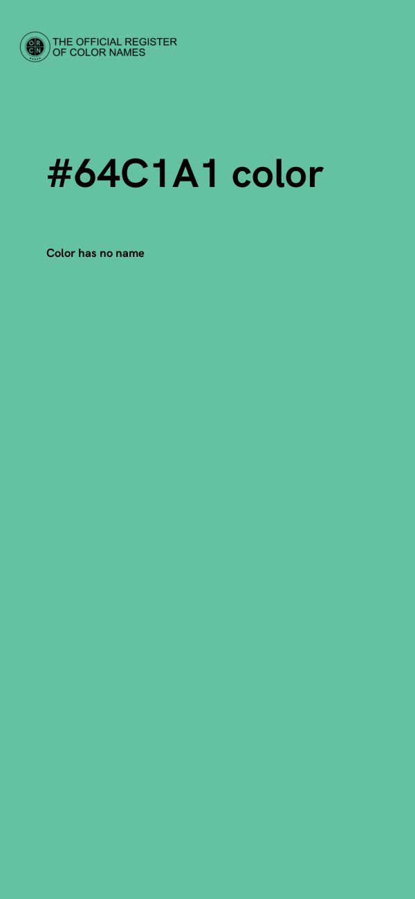 #64C1A1 color image
