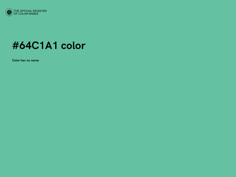 #64C1A1 color image