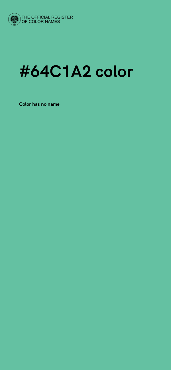 #64C1A2 color image