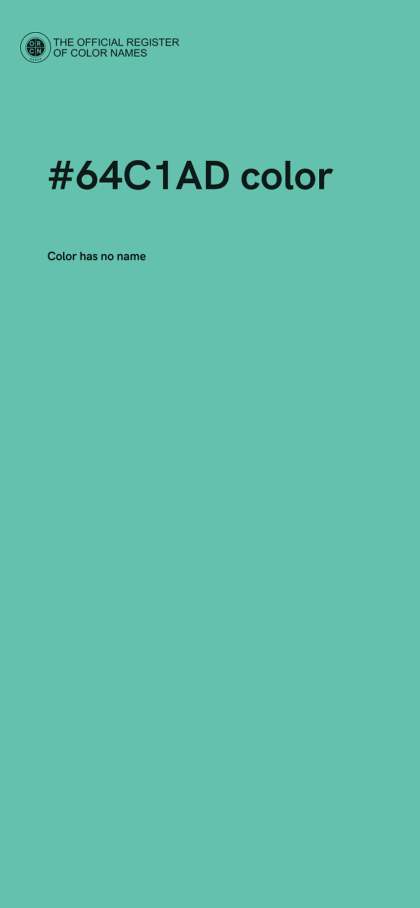 #64C1AD color image