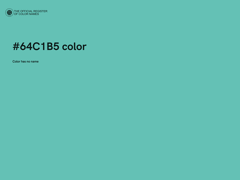 #64C1B5 color image