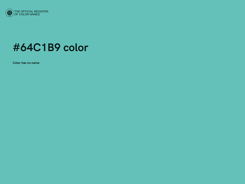 #64C1B9 color image