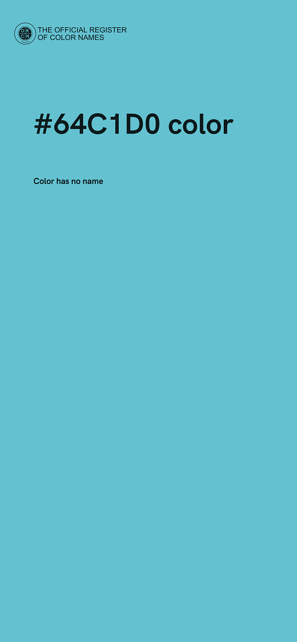 #64C1D0 color image
