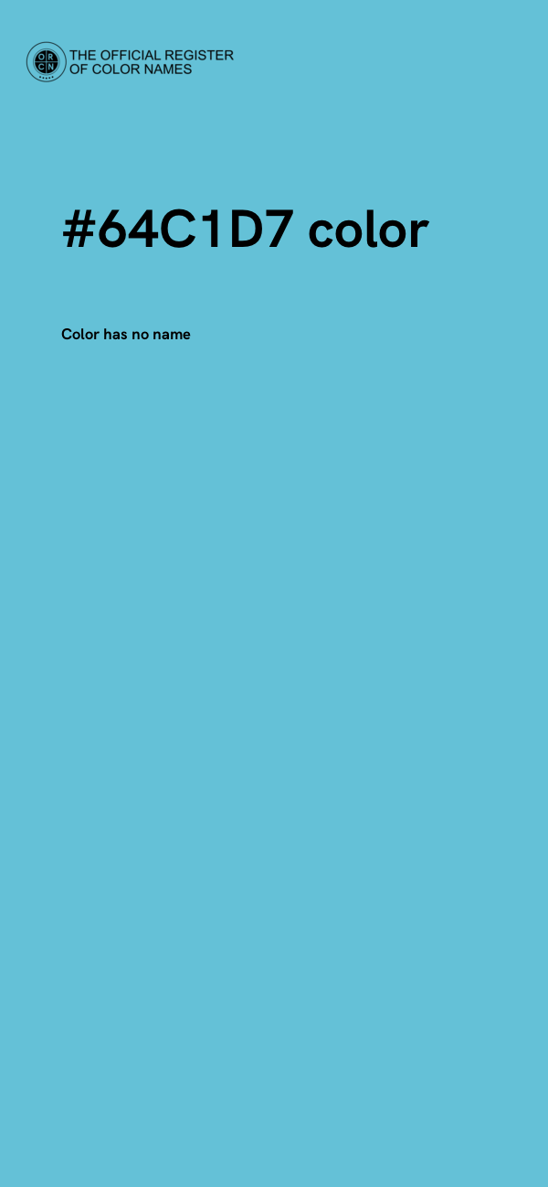 #64C1D7 color image