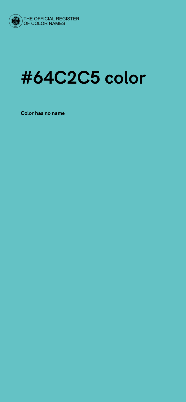 #64C2C5 color image