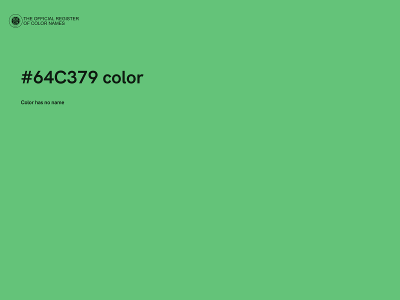 #64C379 color image