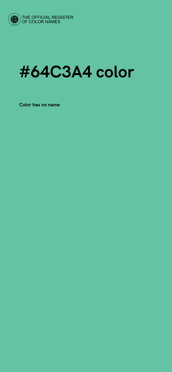#64C3A4 color image