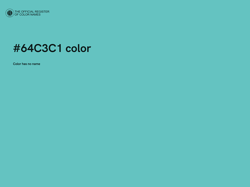 #64C3C1 color image