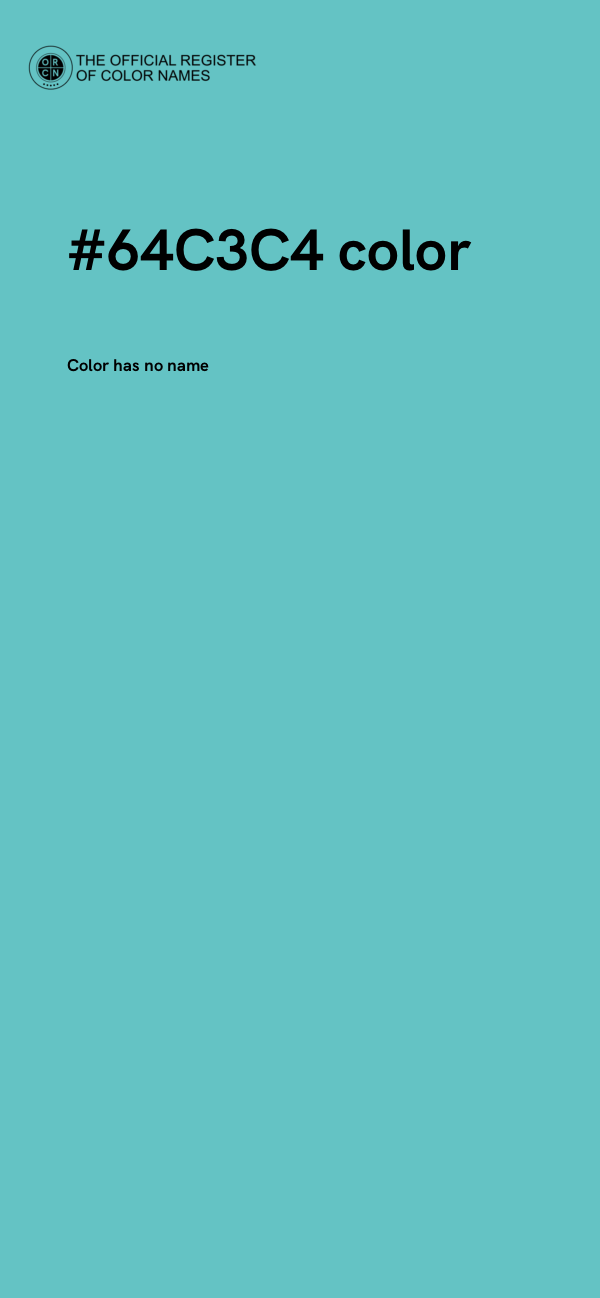 #64C3C4 color image
