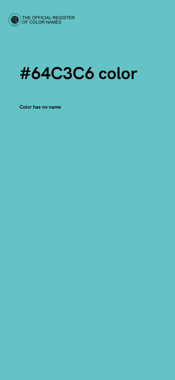 #64C3C6 color image