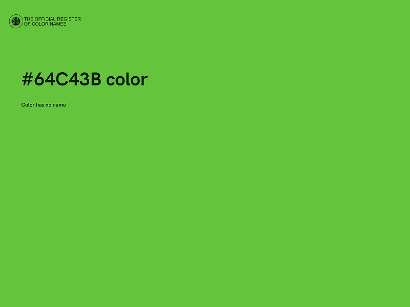 #64C43B color image