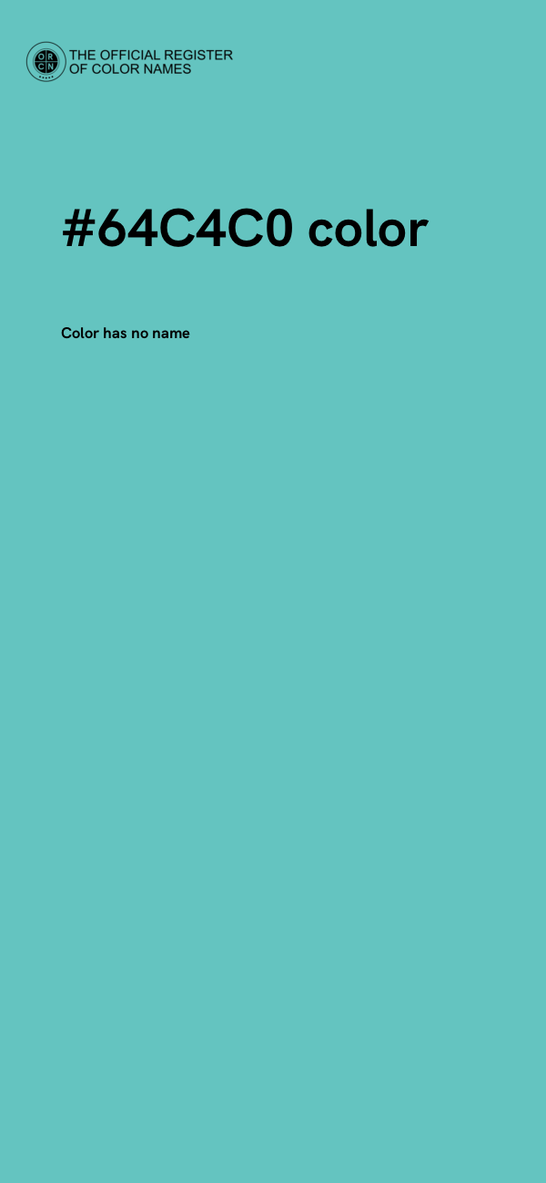 #64C4C0 color image