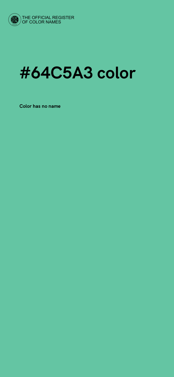 #64C5A3 color image