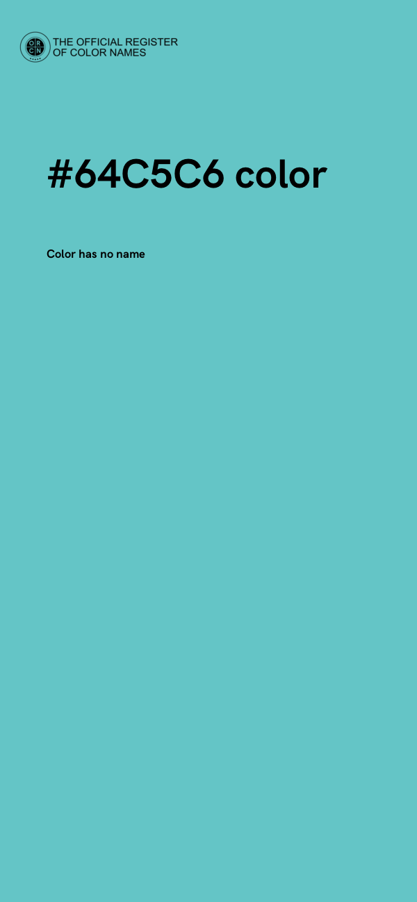 #64C5C6 color image