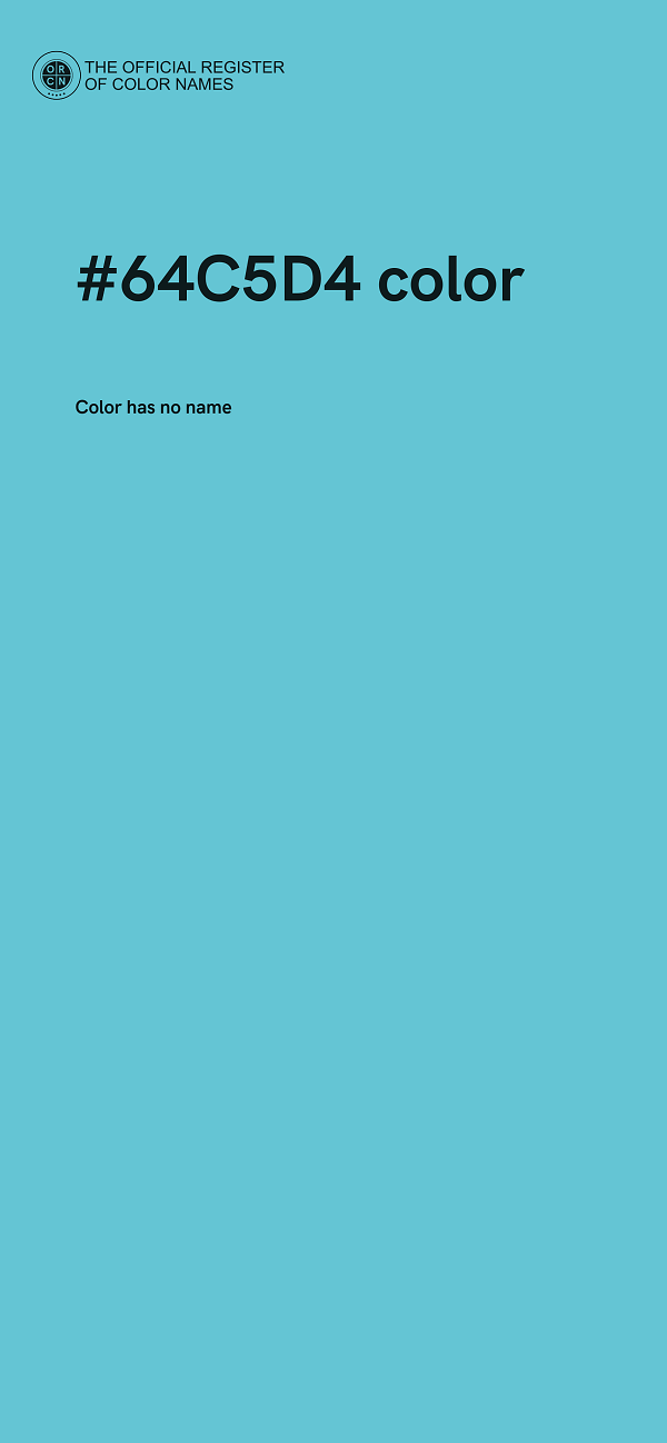 #64C5D4 color image