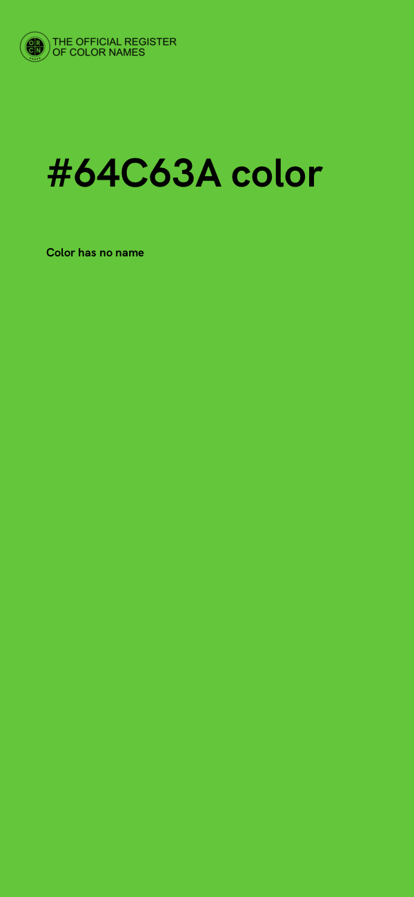 #64C63A color image