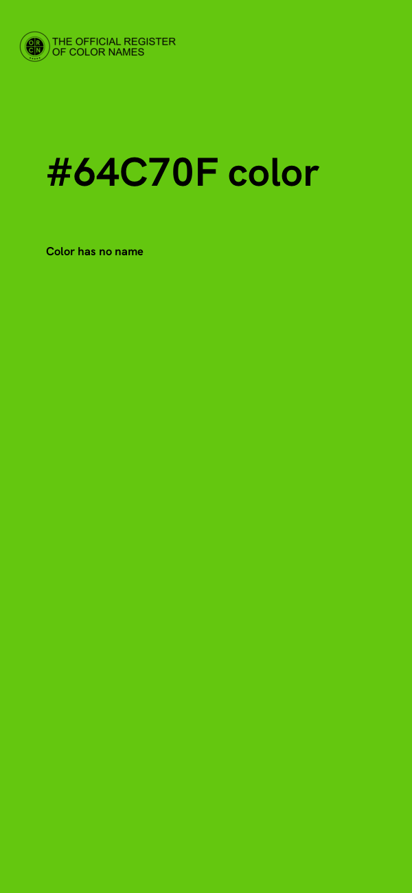 #64C70F color image