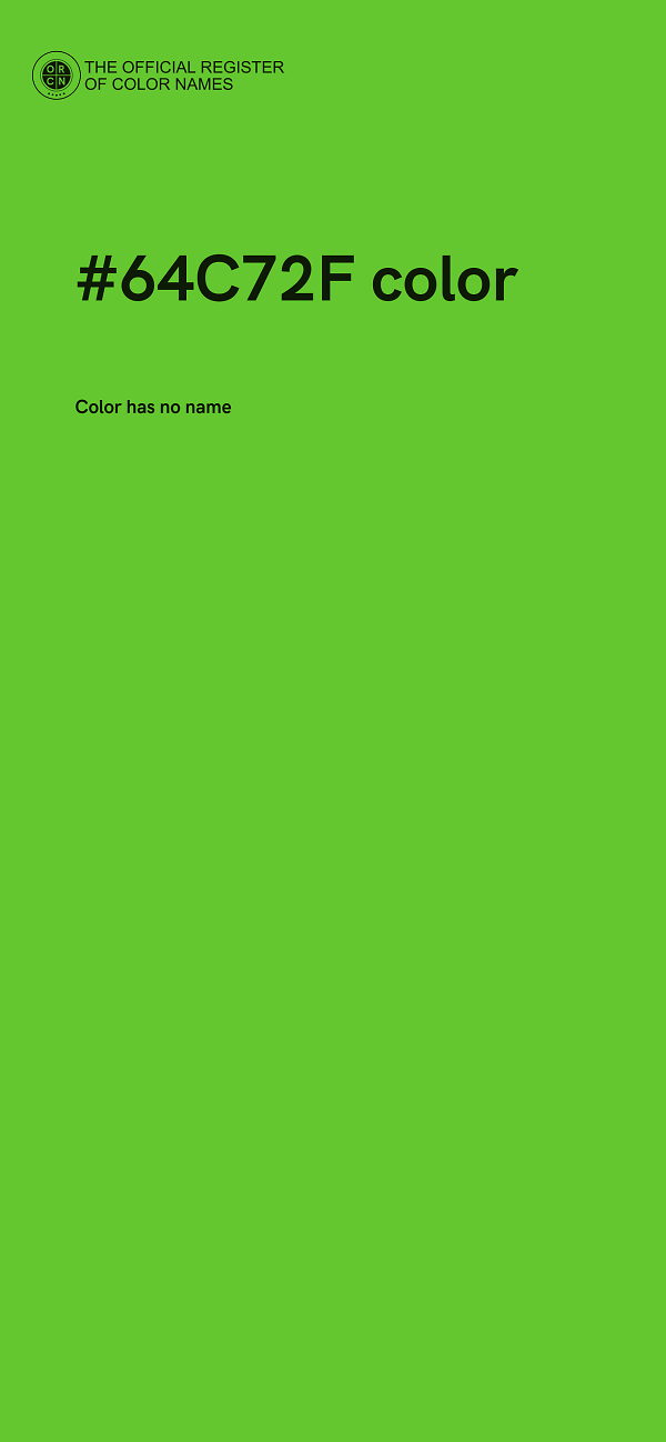 #64C72F color image